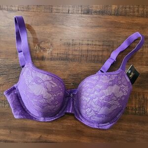 NWT - Wacoal Finesse T-Shirt Lace Bra - 34DDD